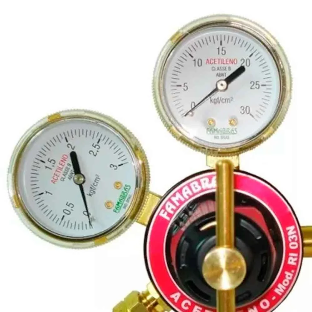 Regulador de Pressão RI-03 Acetileno - Famabrás